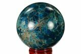 Bright Blue Apatite Sphere - Madagascar #154237-1